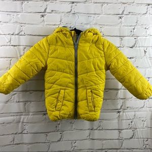 Sunny Yellow Kids Puffer Coat